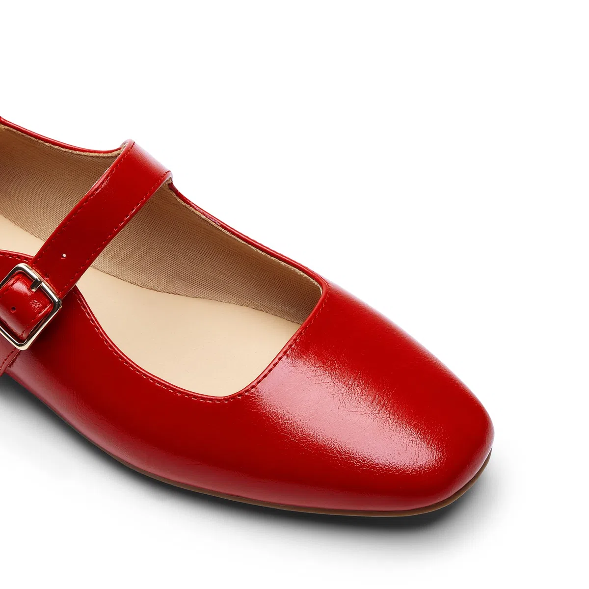 DREAM PAIRS Ballerine Mary Jane da Donna con Cinturino Regolabile con Fibbia, Fodera Morbida, Punta Quadrata per Ufficio e Tempo Libero