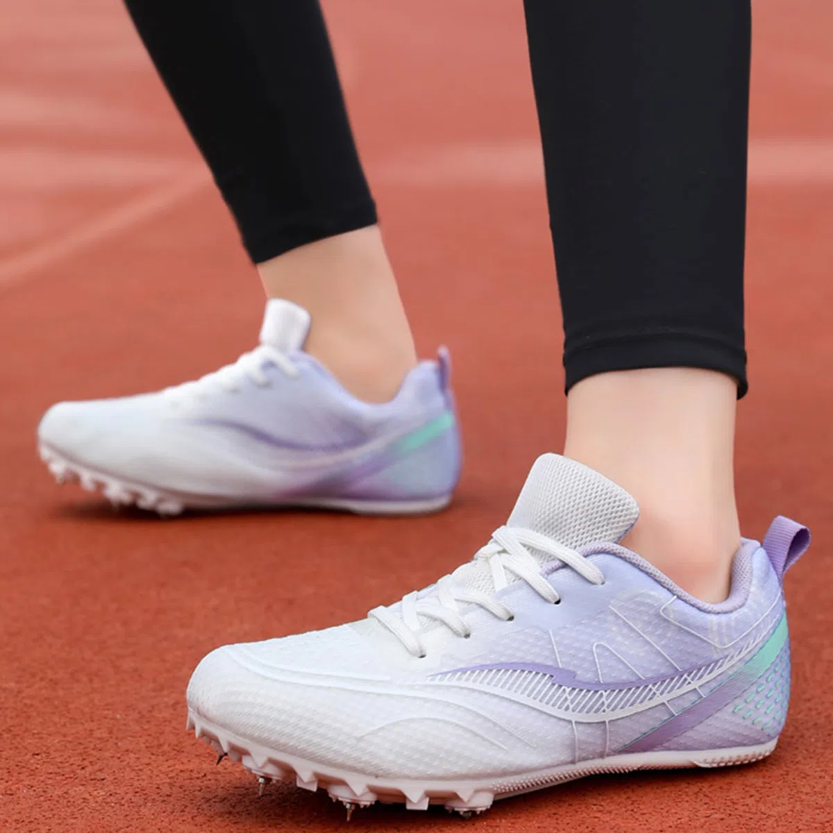 Scarpe da Atletica Leggero Donna 7 Chiodi Traspiranti Scarpe da Corsa Professionali da Competizione per Atletica Leggera