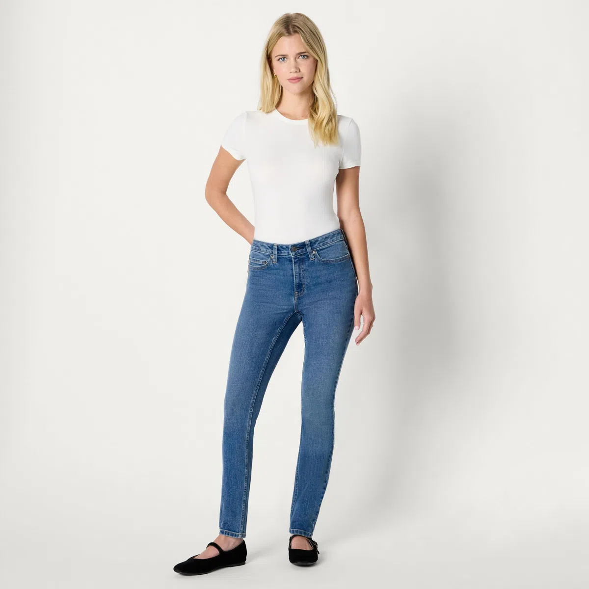 Amazon Essentials Donna Jeans Skinny Versatili, a Vita Media, Super Elasticizzati