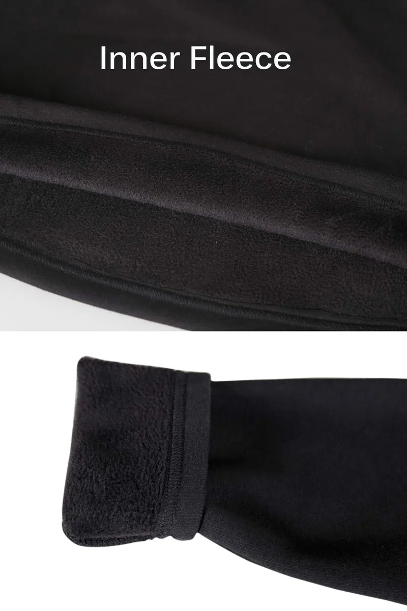 Smallshow Abbigliamento da Allattamento Invernale a Manica Lunga da Donna M Black
