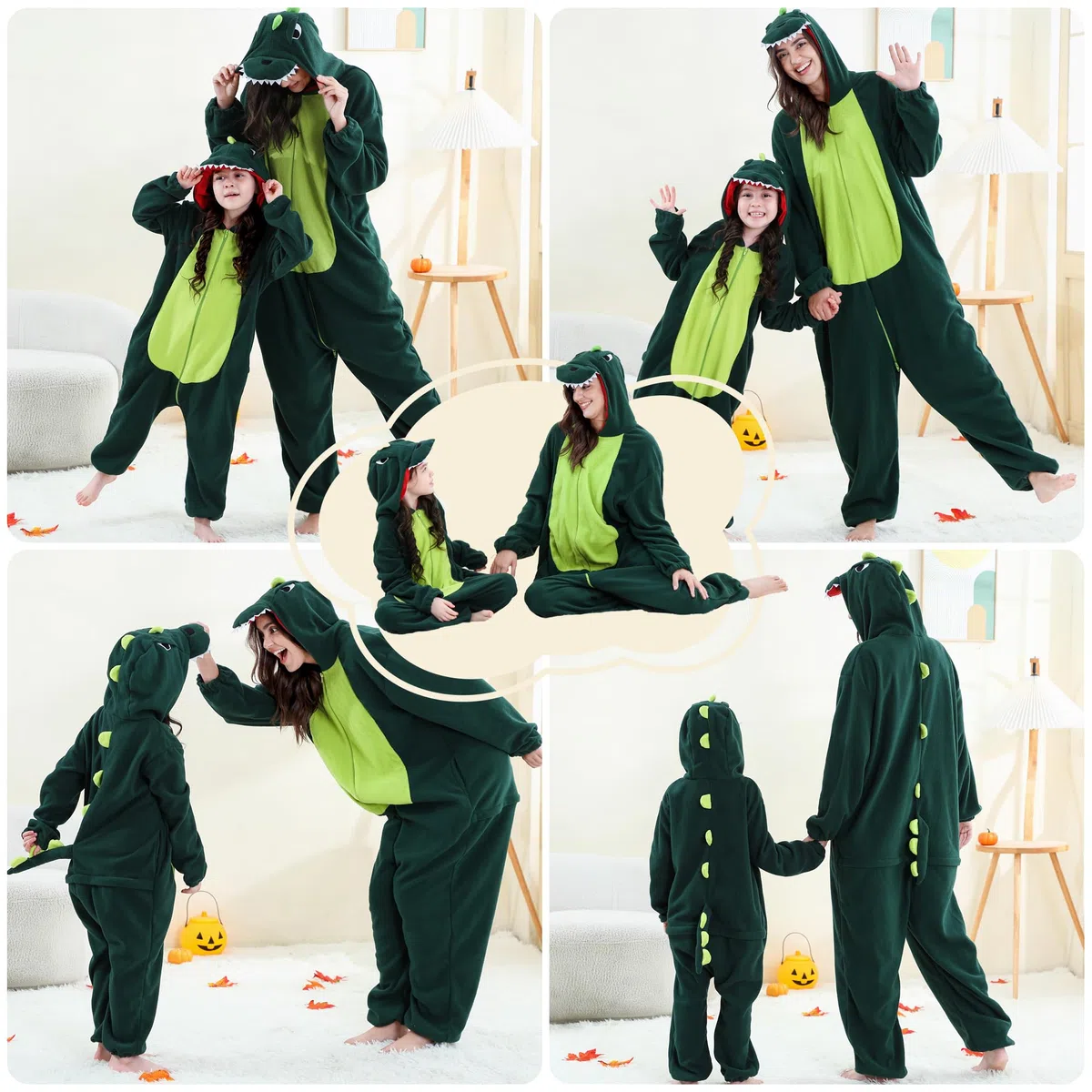 HAHASHOW Pigiama Intero con Cappuccio per Adulti - Costume da Animale Carino in Morbida Flanella Unisex - Tema Invernale, Halloween e Feste