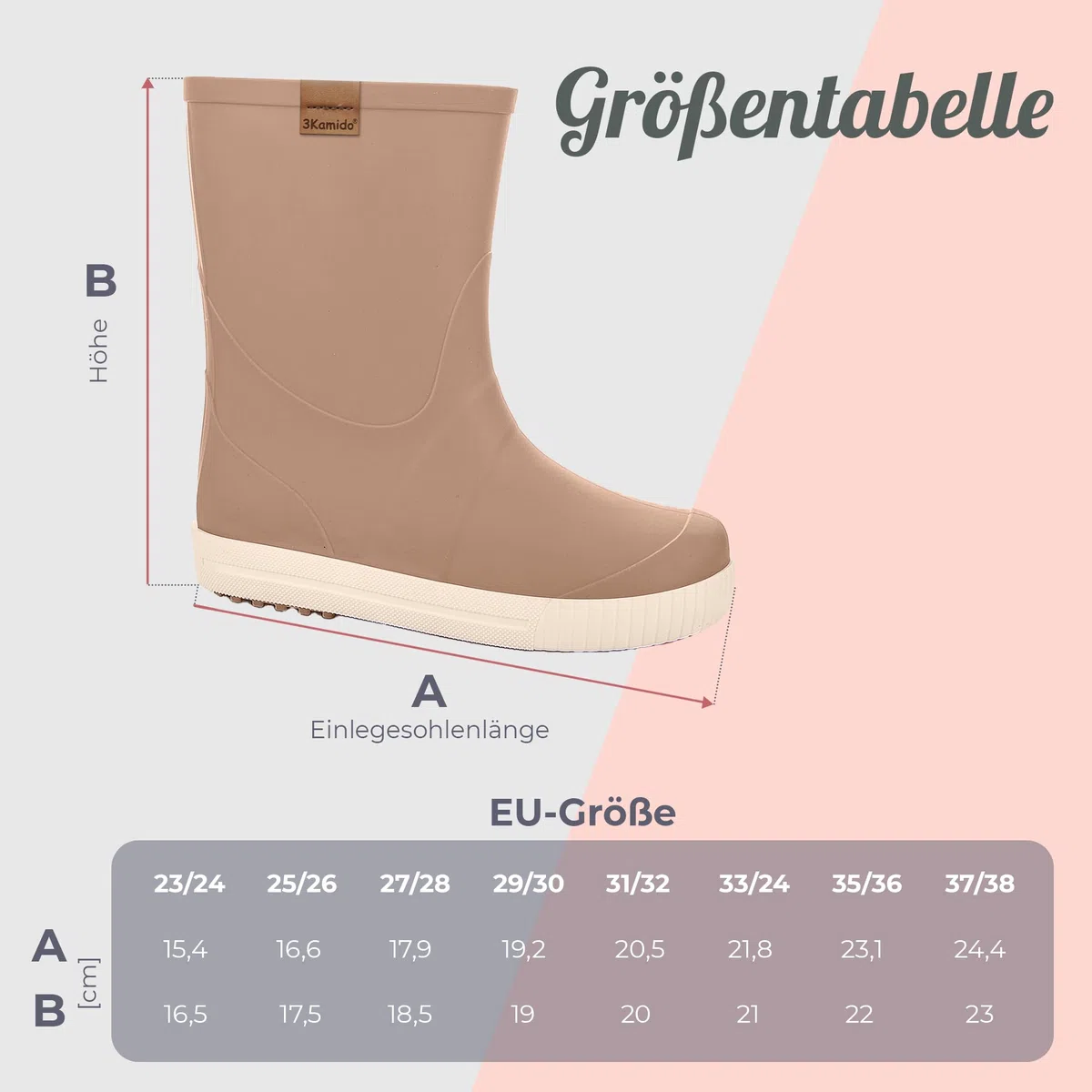 GoStyle Stivali di gomma - stivali di gomma per bambini molto eleganti e alla moda, con nastro riflettente 3M, soletta antibatterica e suola antiscivolo