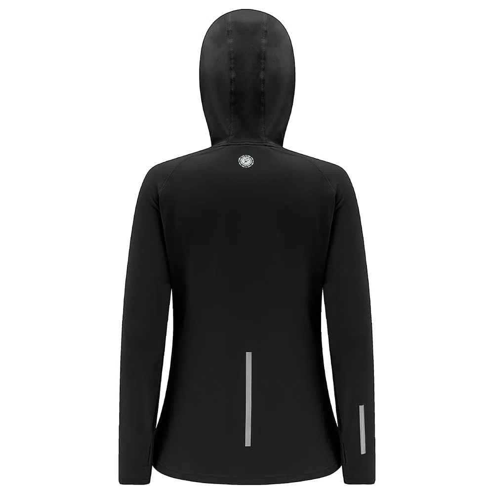Time To Run Giacca Termica Da Donna Da Corsa Con Zip e Cappuccio Thermo Running