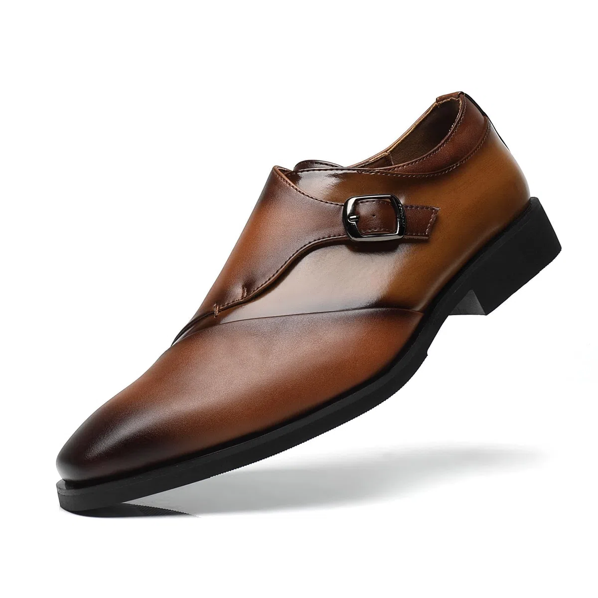 SANNAX Scarpe da Uomo Monk Stile Classico - Scarpe Casual Formali da Lavoro per Sposi