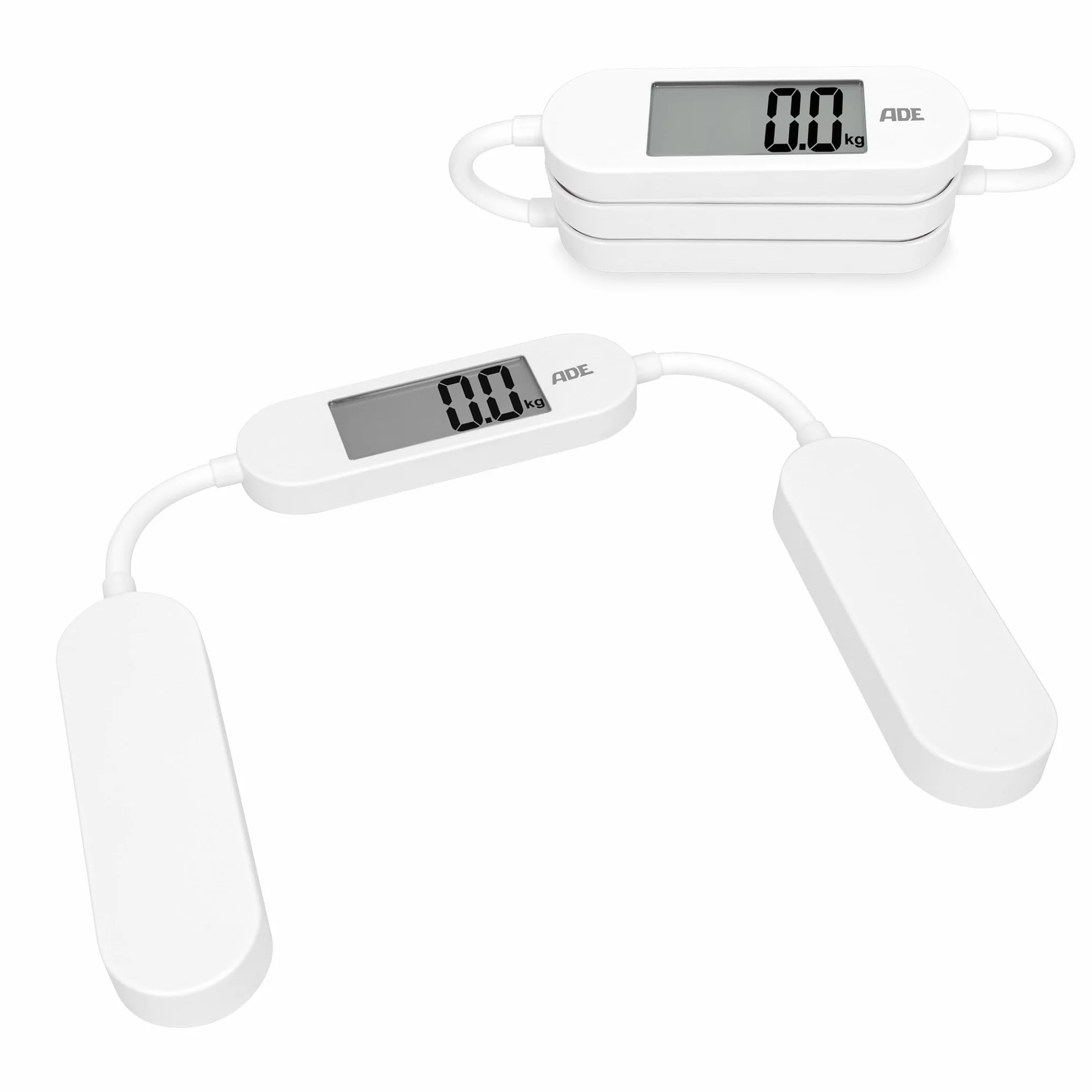 ADE Bilancia da viaggio pieghevole | Bilancia pesapersone digitale con portata di 180 kg in incrementi di 100 g | Bilancia corpo precisa con display LCD