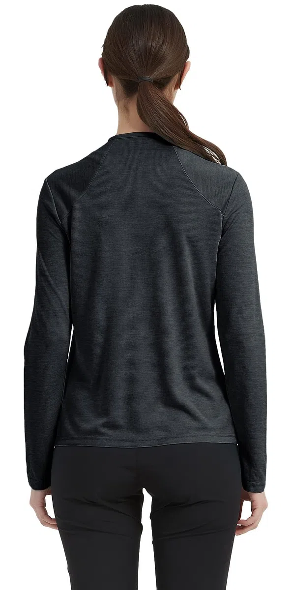 MoFiz Donna Giacca Leggera Manica Lunga Traspirante Slim Felpa Sportiva Senza Cappuccio Zip Intera Top da Tuta per Corsa Training Escursionismo con Tasche Grigio Scuro 3XL
