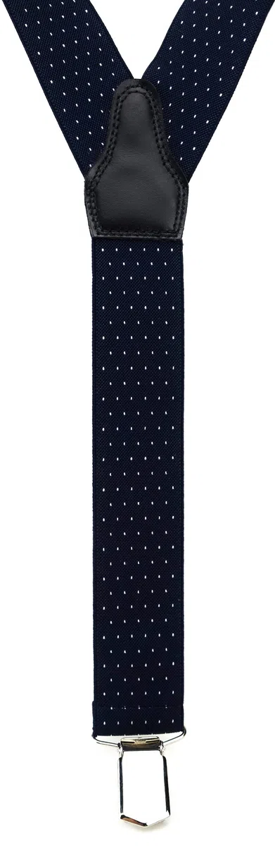 TigerTie - Bretelle unisex a Y con 3 clip molto robuste, a pois, lavorazione di alta qualità, larghezza 35 mm