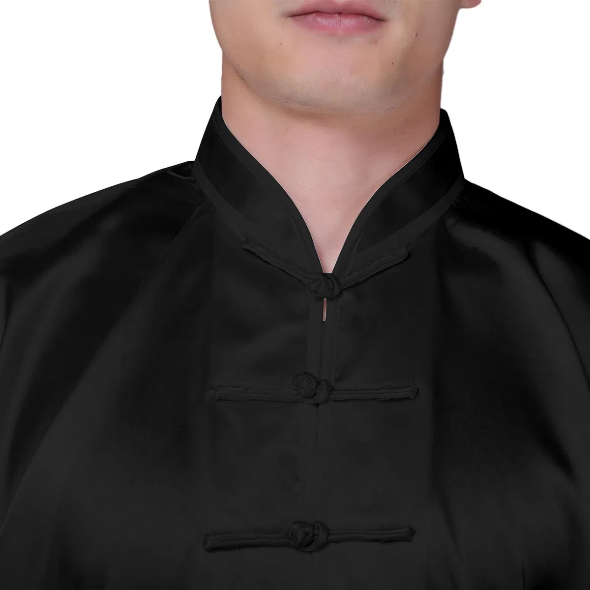 Andux Cinese Tradizionale Tai Chi Uniformi Kung Fu Abbigliamento Unisex SS-TJF01 (Nero,XXL)