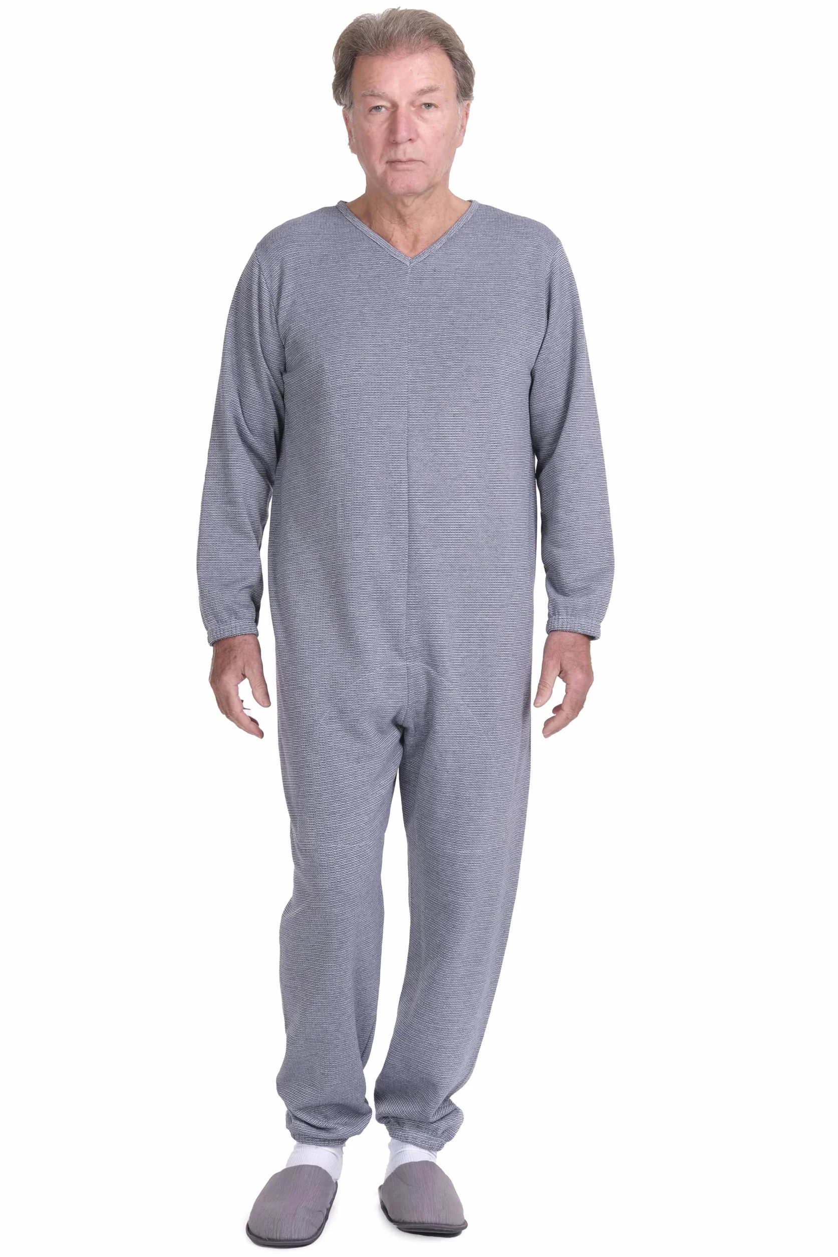 FERRUCCI COMFORT Pigiama Sanitario Invernale con Cerniera sul Dorso - 9014/1 - Uomo/Donna - Ideale per Gli Anziani - Caldo e Traspirante