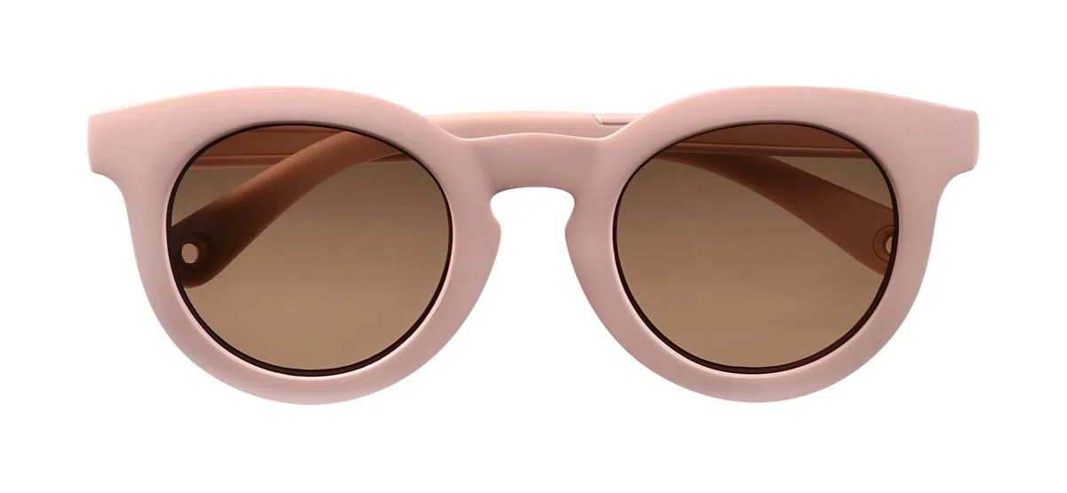 BÉABA, Occhiali Da Sole Per Bambini 2-4 Anni, Protezione 100% UV - CAT 3, Protezione Laterale, Comfort Ottimale, Aste Regolabili A 360°, Adattabili Alla Vista, Collezione Retro, Dusty Rose