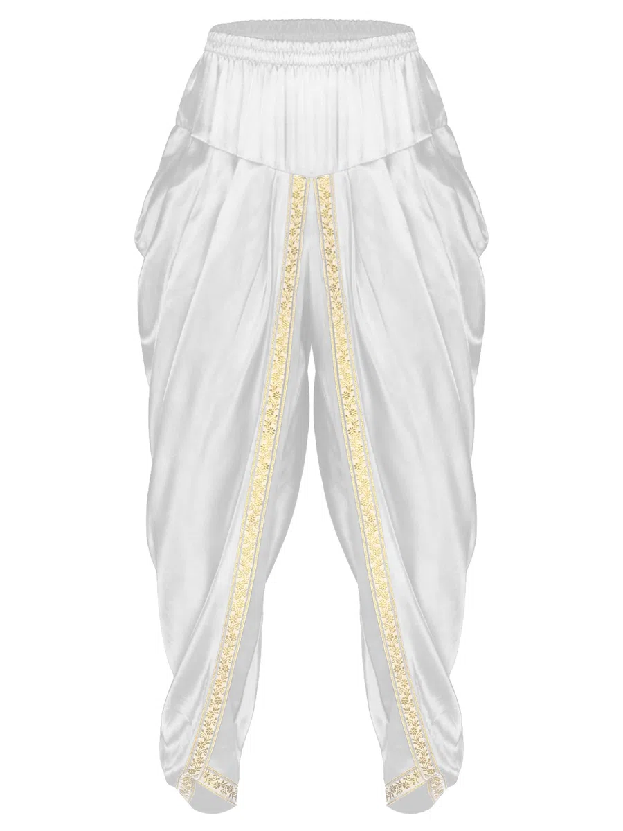 inlzdz Pantaloni Indiani da Uomo e Donna Harem Hip Hop Lunghi Pantaloni Bloomers Pantaloni Medievali Costume da Principe Orient Sultan Munadin