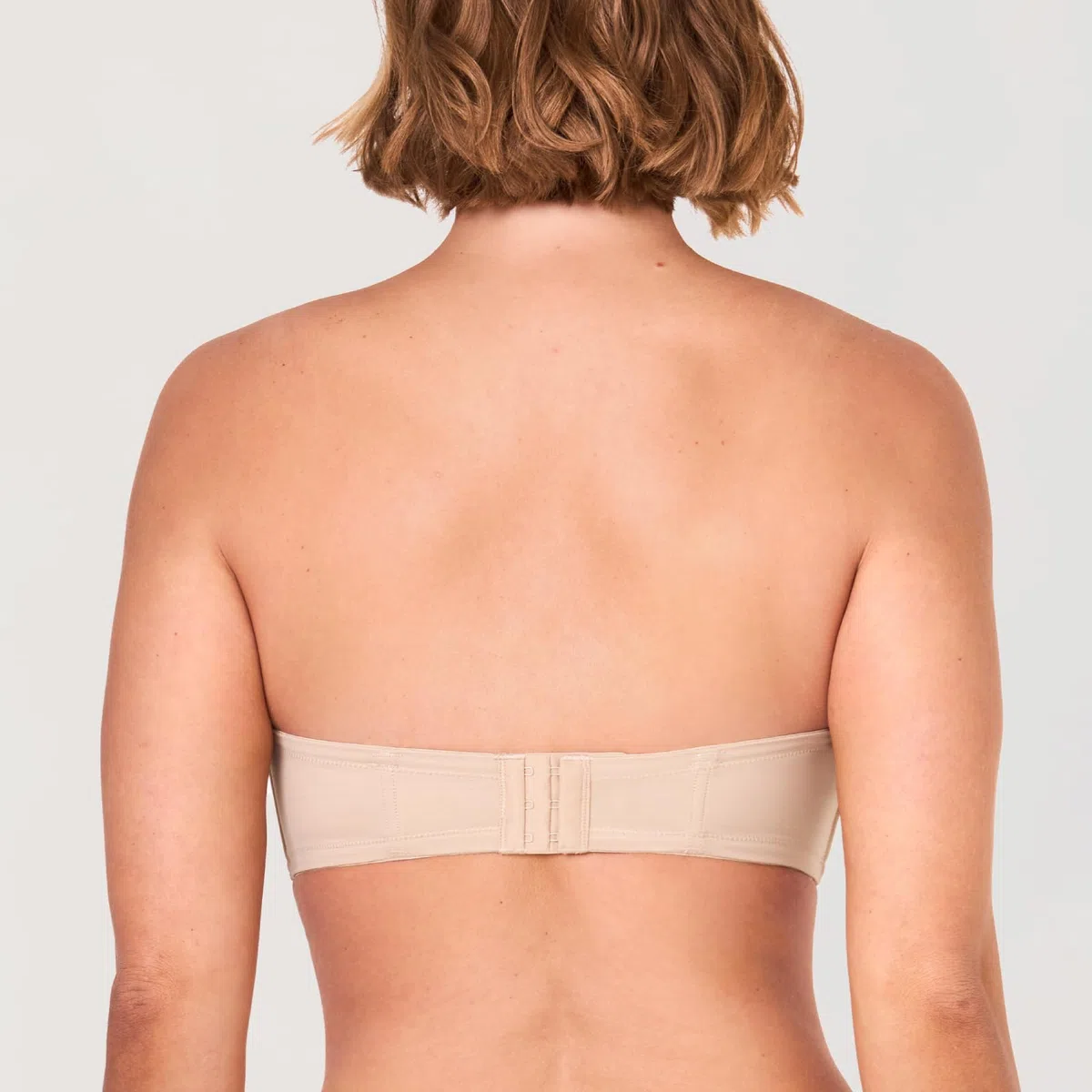 DELIMIRA Donna Reggiseno Senza Spalline Push Up Invisibile Taglie Forti Multiuso con Ferretto Coppe Modellate