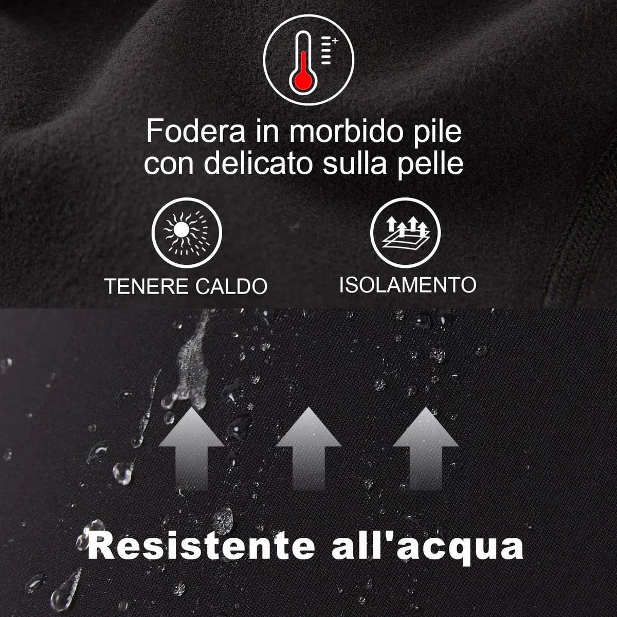 ineepor Leggins Termici Donna Invernali Felpati con Tasche Leggings Resistenti all'Acqua a Vita Alta