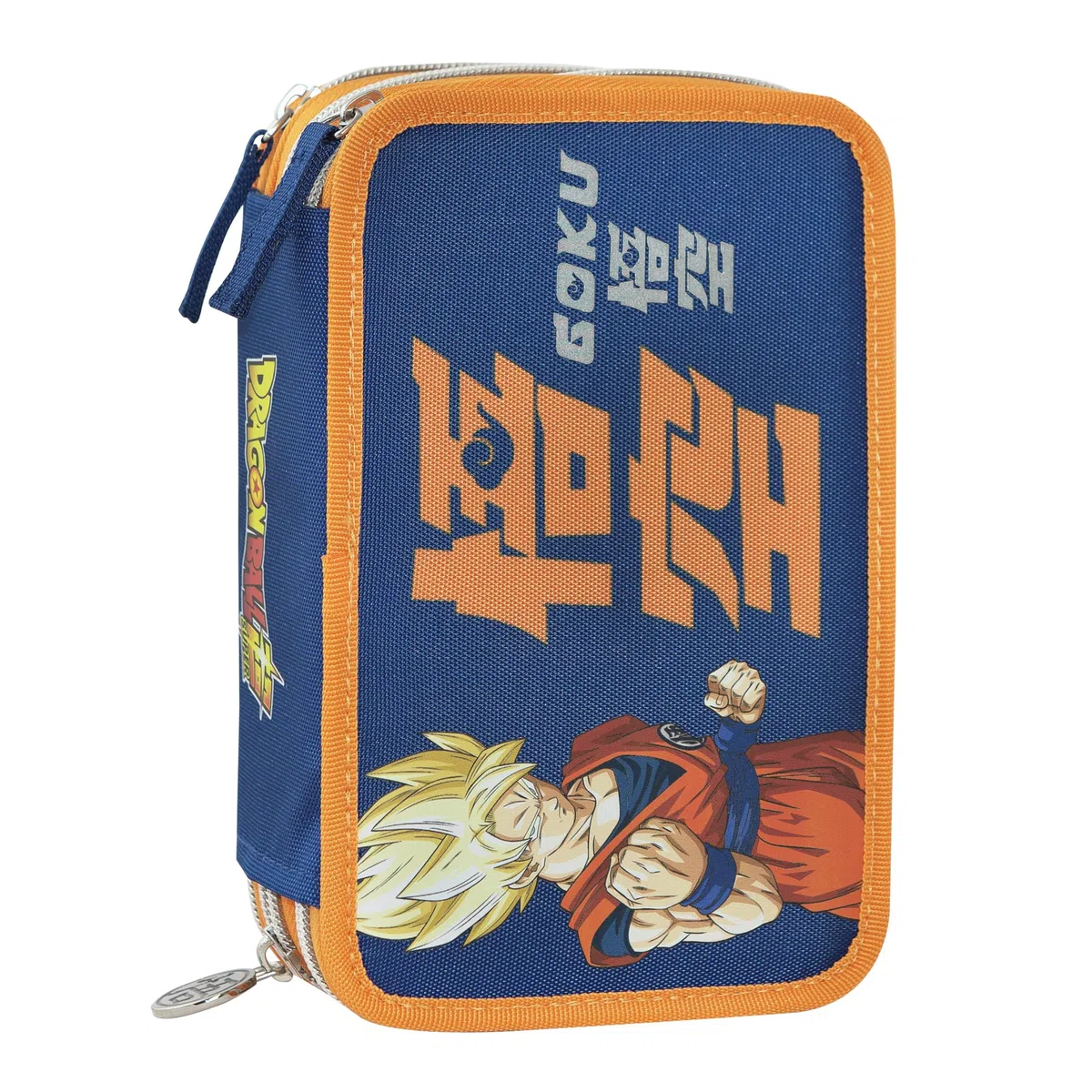 DRAGONBALL - Astuccio 3 Scomparti Bambina e Bambino, con Interno Organizzato, Tasca a Zip e Organizer Portapenne - Astuccio Scuola Media e Elementare in Tessuto, 20x13x7h cm