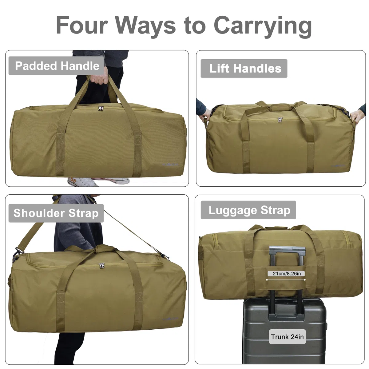 Borsone da Viaggio Grange, 100L Large Borsa da Viaggio Grande Capacità Borsa Sportiva Uomo Impermeabile Borse Bagagli Travel Duffel Bag Resistente Borsoni da Viaggio Grandi per Sport Viaggi Campeggio