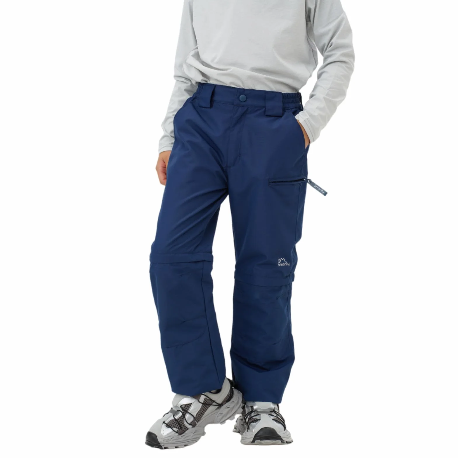 SMONTY Pantaloni Soft Shell Ragazzi e Ragazze con Fodera in Rete Impermeabile Traspirante Essiccazione Rapida Pantaloni da Trekking all'Aperto