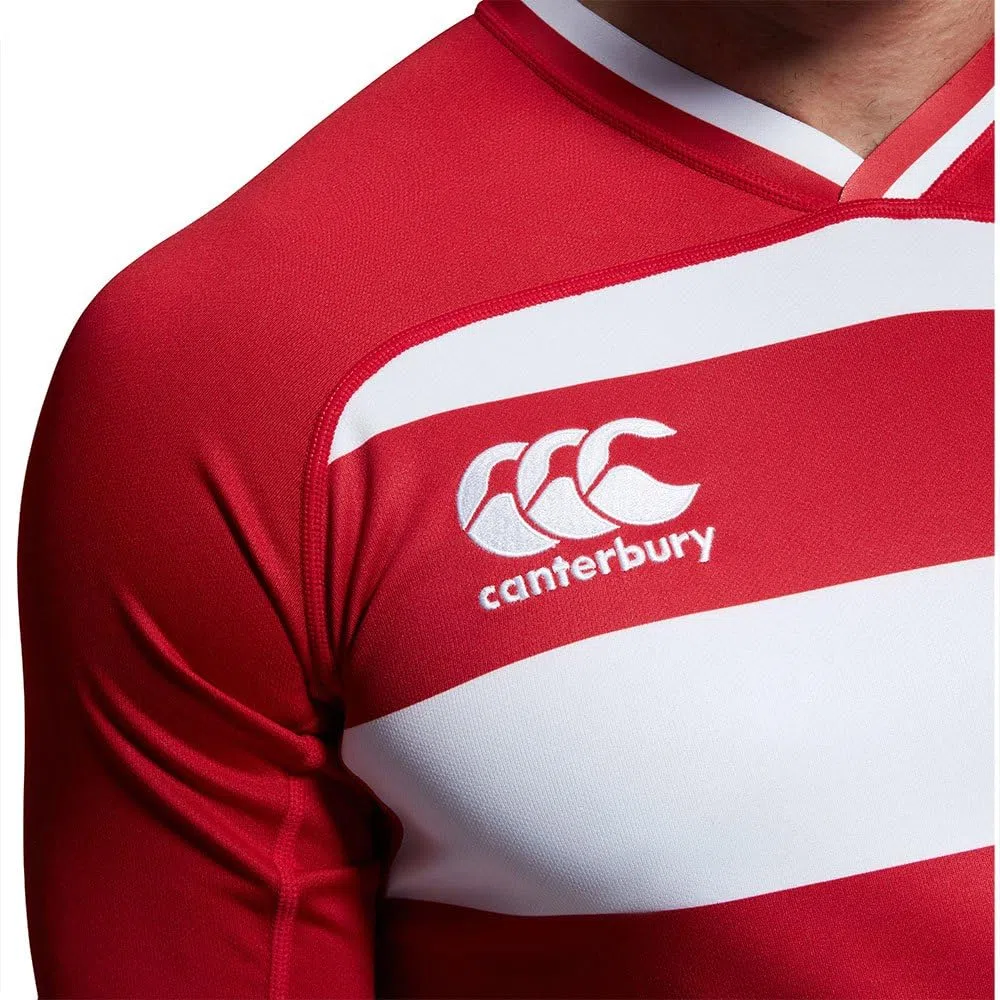 Canterbury Vapodri Evader Hooped Rugby Jersey Maglia Tecnica Rugby Uomo (Pacco da 1)
