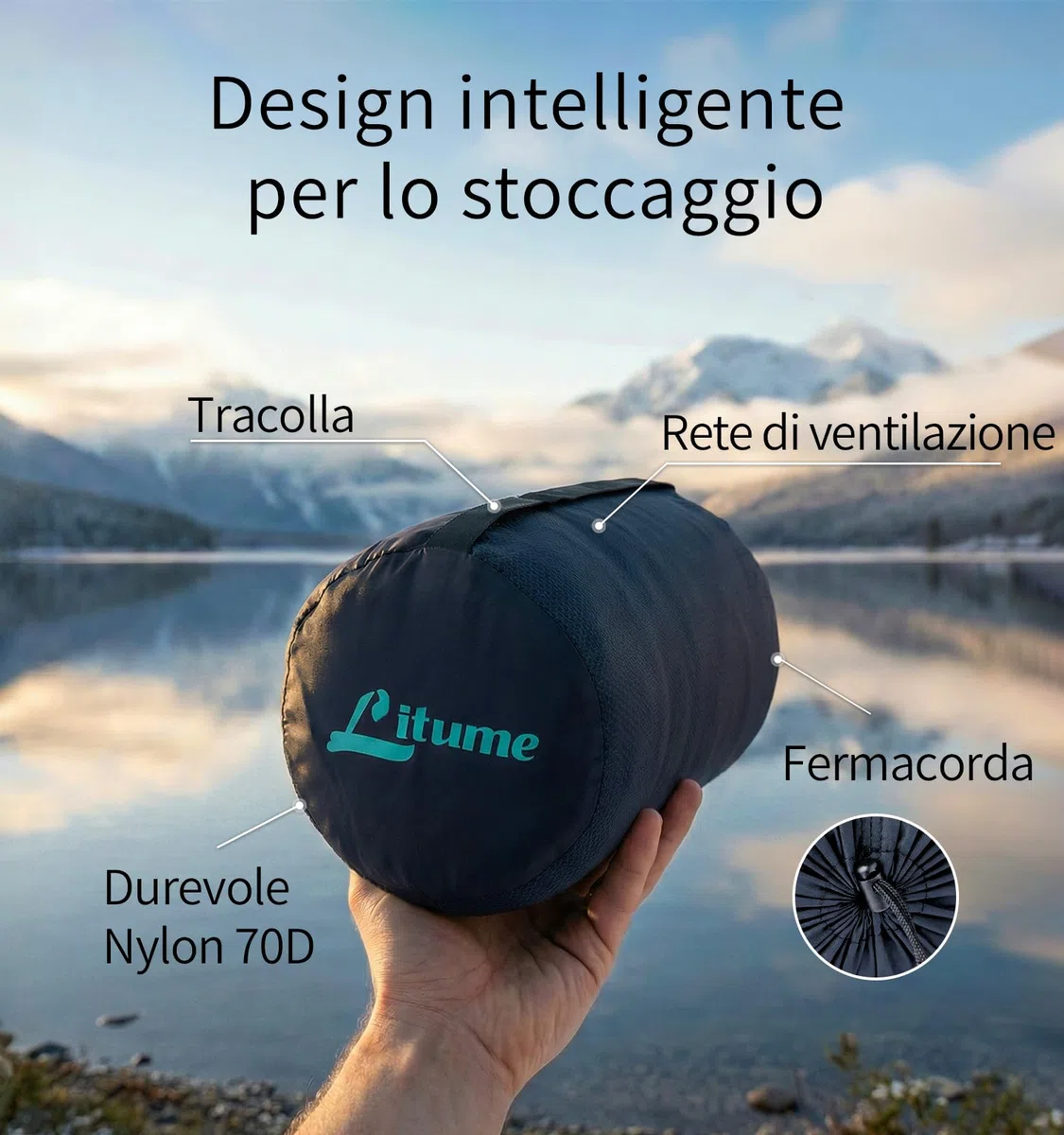 Litume Coperta da viaggio leggera e traspirante, coperta da aeroplano morbida 170x122 cm per viaggiatori, telo da campeggio pieghevole con sacca per treno, campeggio, viaggio