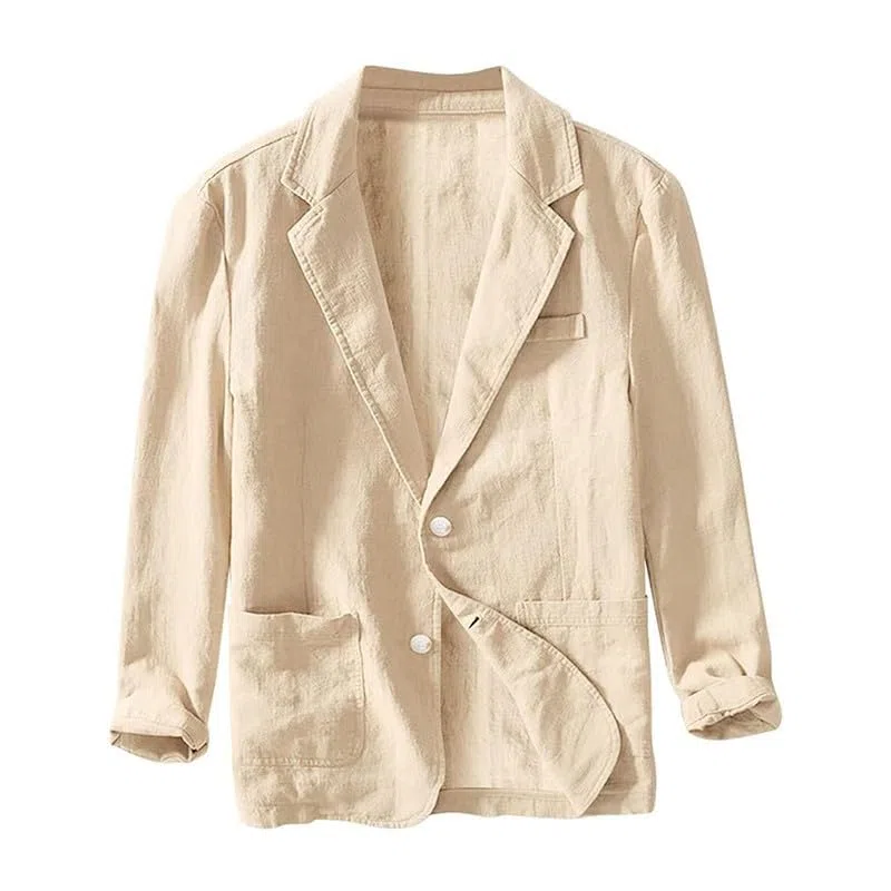 Giacca da uomo in lino Blazer Giacca per il tempo libero Giacca a due bottoni leggeri Cappotti sportivi Slim Fit Blazer per il tempo libero Giacca da uomo Giacca sportiva per il tempo libero