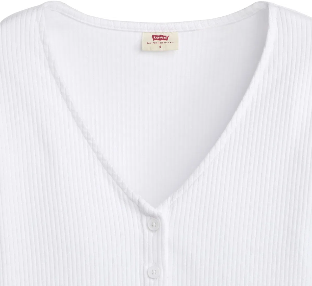 Levi's Donna Maglietta a Maniche Lunghe Muse con Scollo a V, Slim Fit