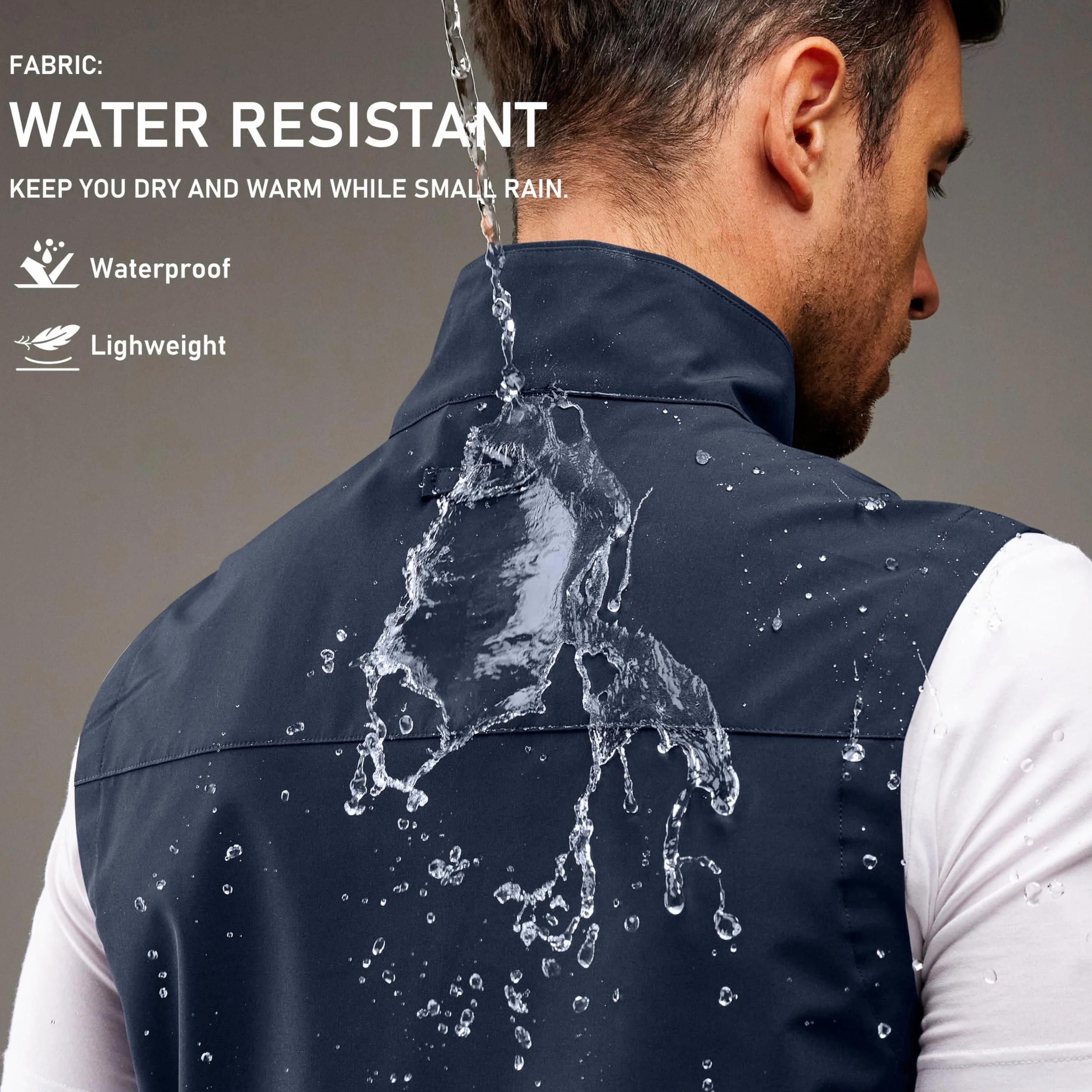 MoFiz Uomo Gilet Softshell Ultraleggero Antivento da Trekking Ciclismo Attività all'aperto Tasche con Cerniera