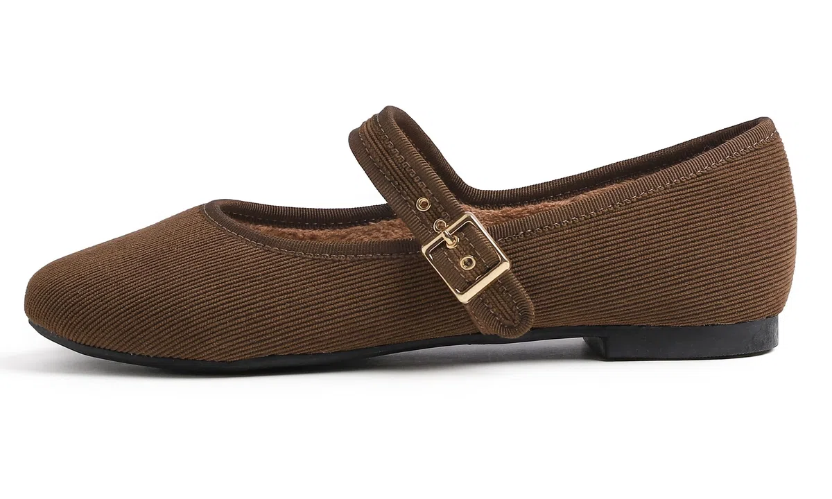 Feversole Women's Soft Cushion Extra Padded Mary Jane Scarpe Basse Classiche da Donna Décolleté Eleganti Mary Jane con Fibbia Morbida Scarpe da Ballo per Balletto per Donna