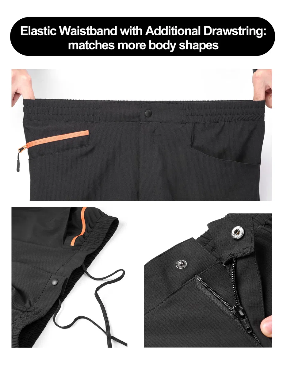 INBIKE Pantaloni Ciclismo Uomo Estivi Pantaloni da Trekking Pantaloni MTB Lunghi Leggeri Asciugatura Rapida Estivi Sportivo Vita Quotidiana Outdoor