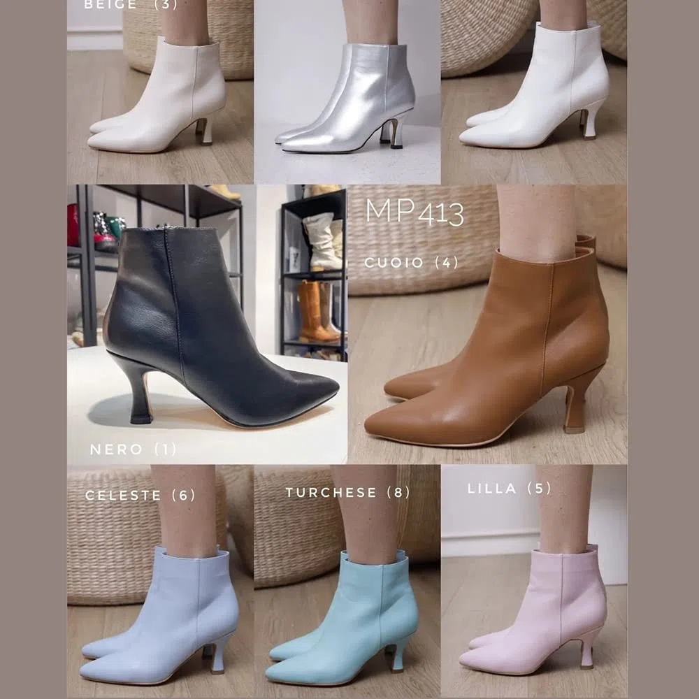 IF Fashion Tronchetti Stivali Stivaletti A Punta Scarpe da Donna Con Tacco MP413