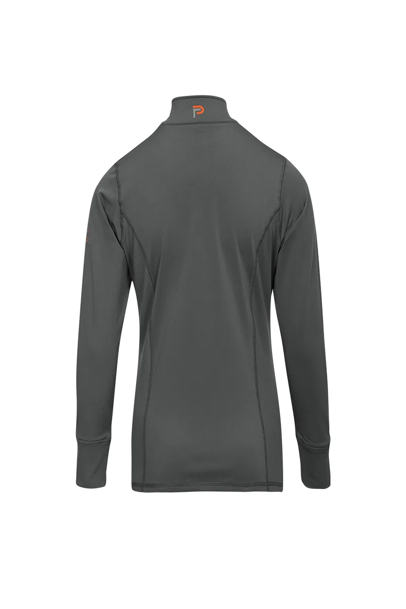 Preto Maglia termica da donna e ragazza, a maniche lunghe, abbigliamento equestre e attrezzatura per equitazione (grigio/blu navy)