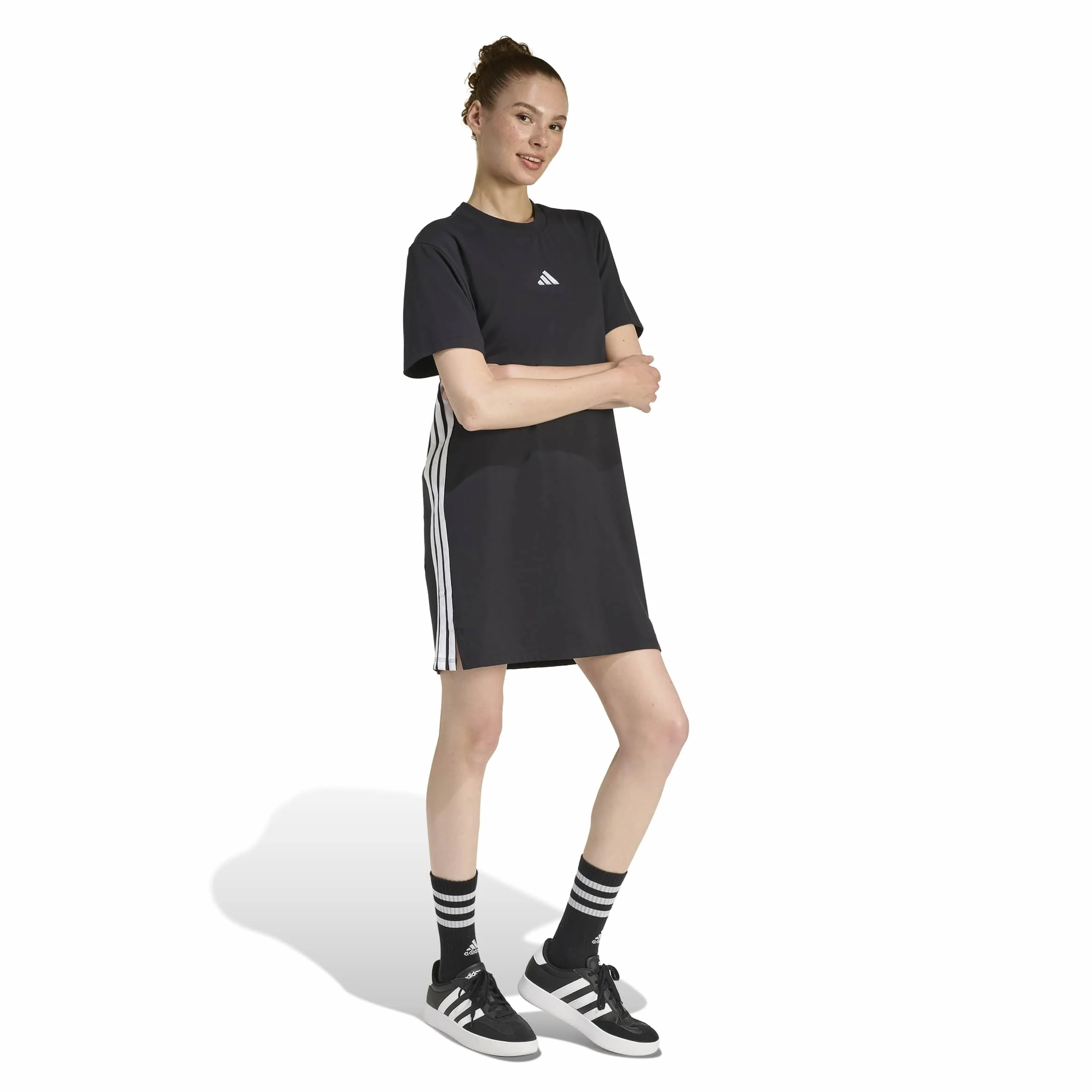 adidas Women T-Shirt Dress Essentials 3-Stripes