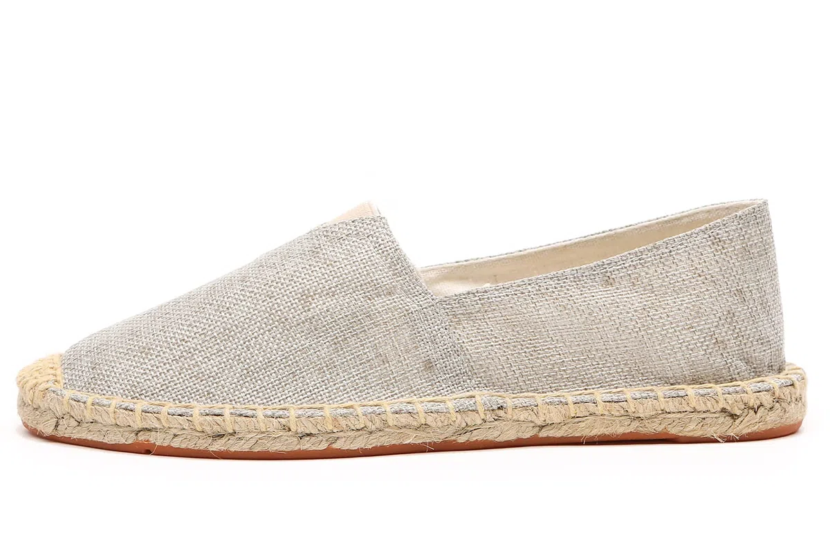 Altxic Espadrillas Piatte da Uomo Tela con Punta Chiusa e Slip on Size 44 EU Grigio Chiaro