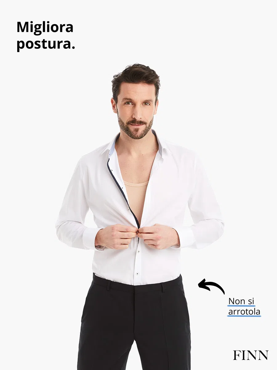FINN Canotta Dimagrante Uomo - Canottiera Snellente Senza Maniche in Cotone - Maglia compressiva Body Shaper per Una Pancia più Piatta