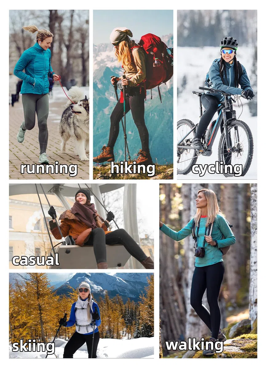 baleaf Leggins Termici Donna Impermeabile Vita Alta Pantaloni Invernali Sportivi Felpati Leggings Caldi Trekking con Tasche