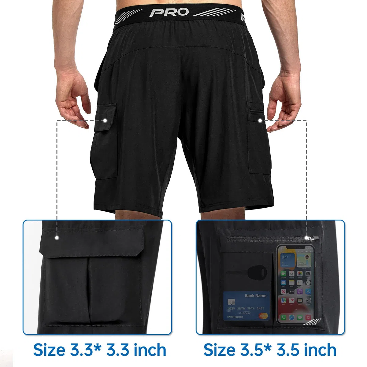 Pantaloncini da mountain bike da uomo con imbottitura 4D rimovibile, leggeri, per mountain bike, vestibilità ampia