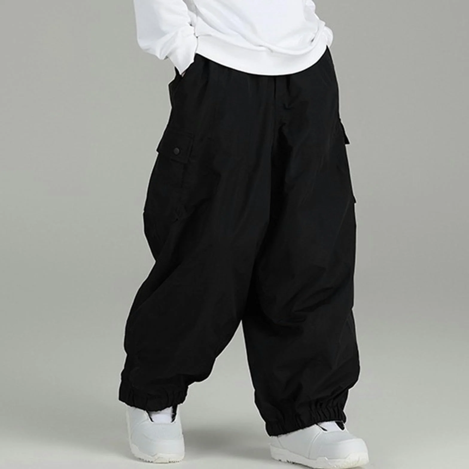Pantaloni da snowboard Larghi Impermeabili e Antivento per Uomo e Donna, Pantaloni Casual Multitasche per Sport all'Aria Aperta