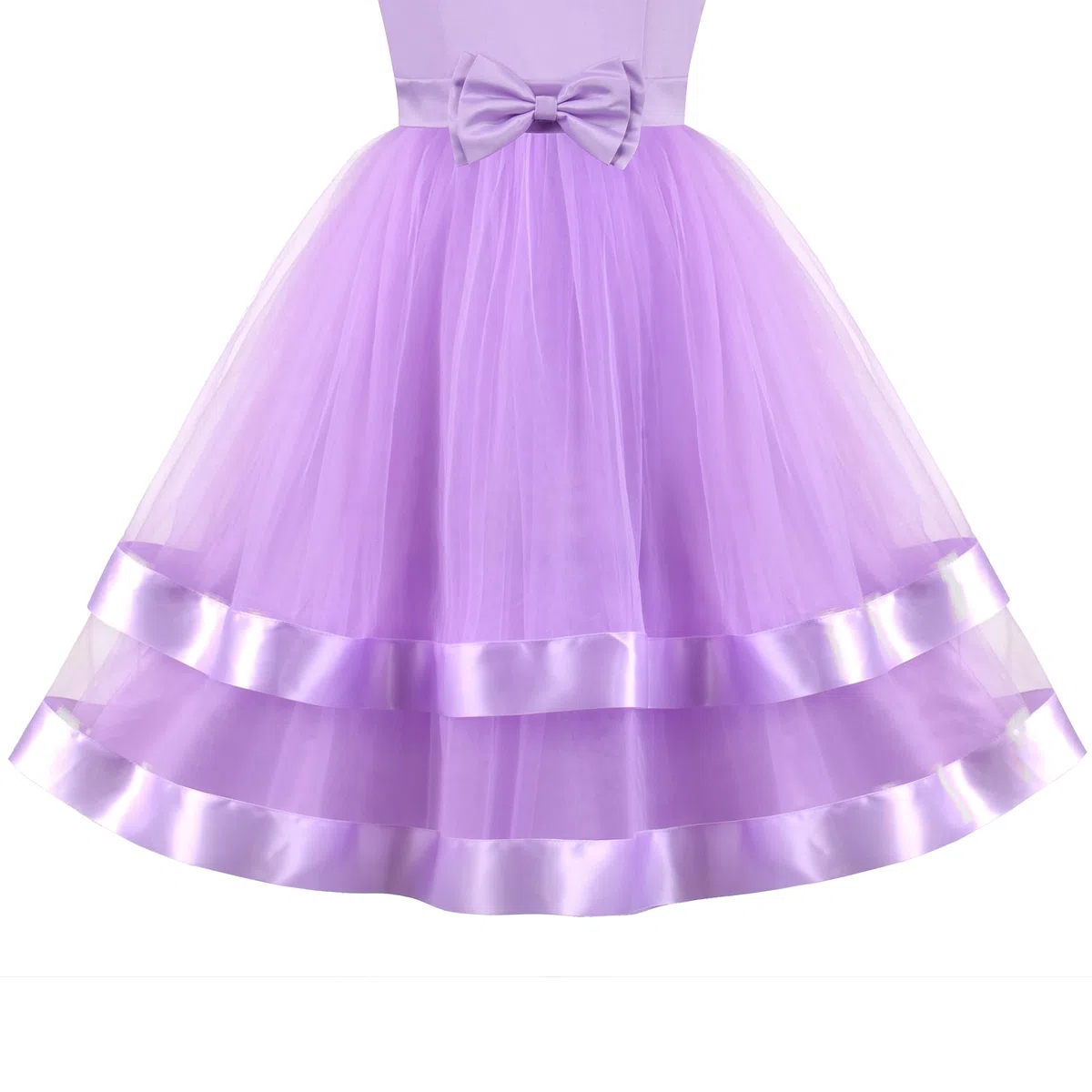 Sunny Fashion Vestito Bambina Senza Maniche Rosso Palla Toga Nozze Festa Pageant 6-12 Anni