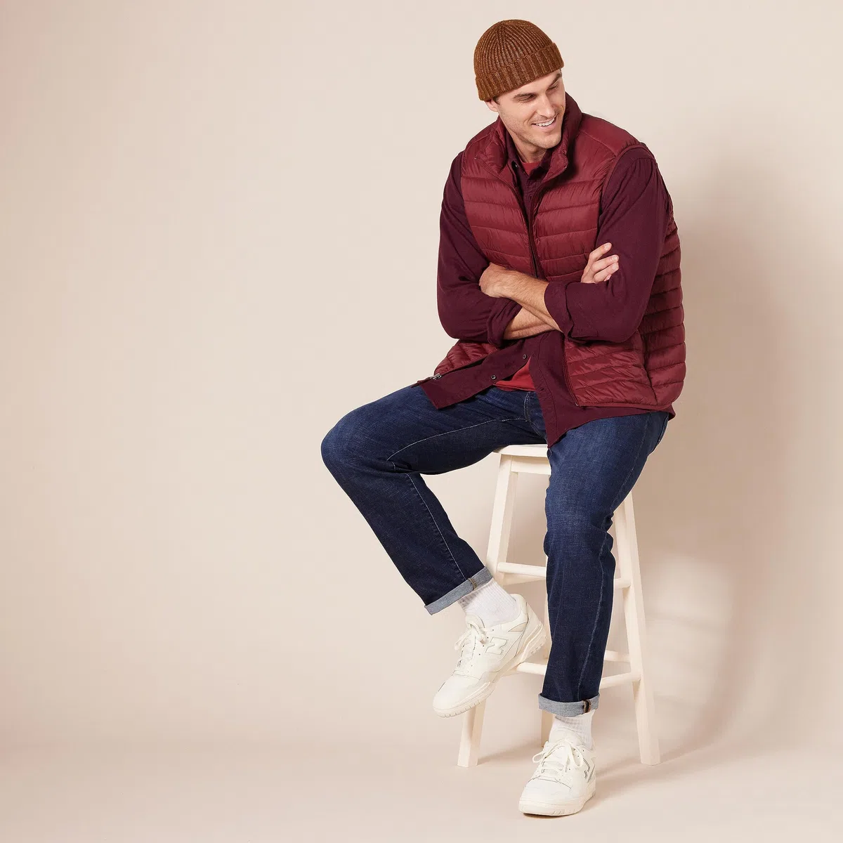 Amazon Essentials Uomo Piumino Smanicato Ripiegabile Impermeabile Leggero