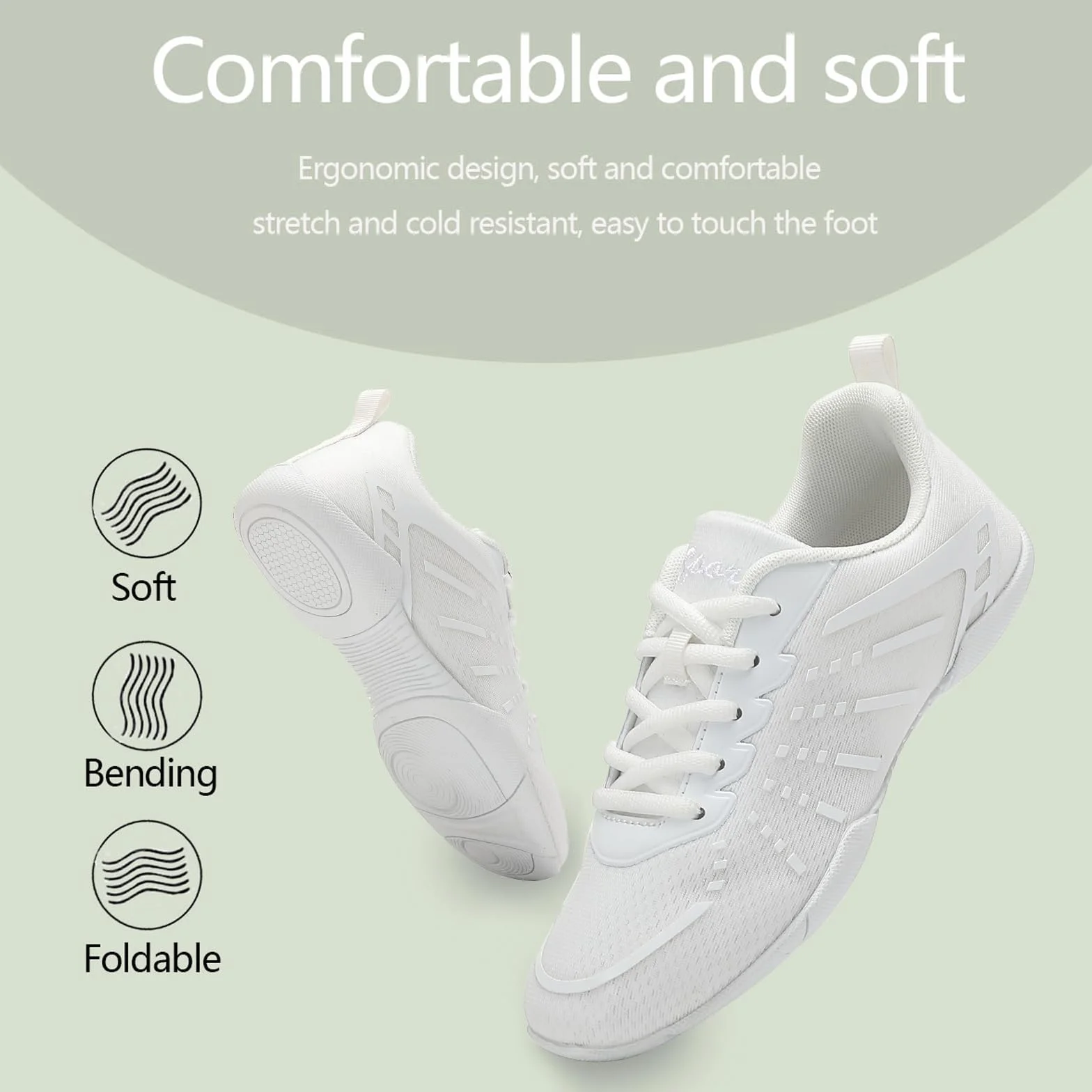 Scarpe Cheerleader Scarpe da Ginnastica Donna Cheerleading Ballo Allenamento Ginnastica Antiscivolo Cheer Bambina Jazz Yoga Fitness Varsity