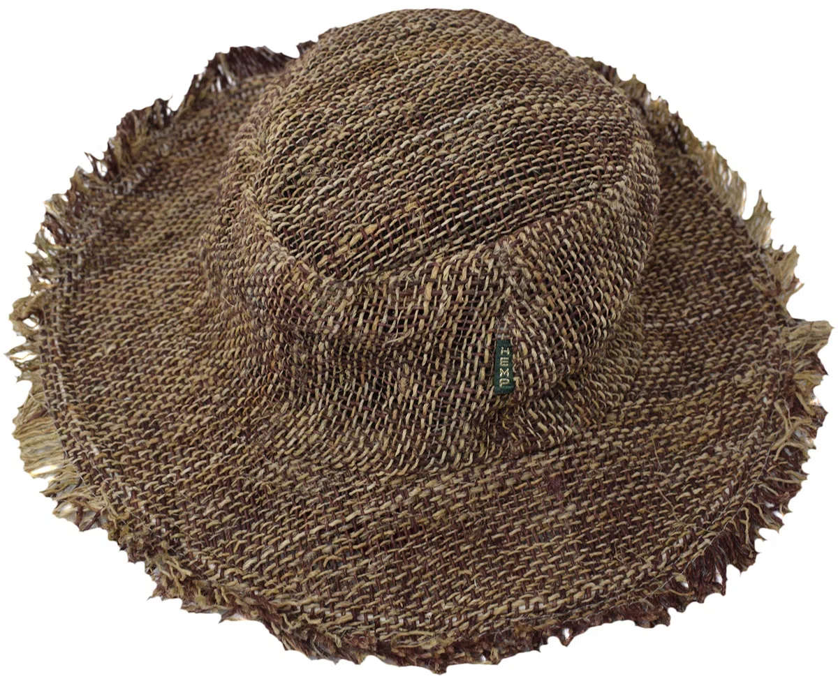 Gheri Uomo 100% Canapa Naturale Cannuccia Estate Cappello Spiaggia Paglietta Panama Ampio Bordo Vacanza