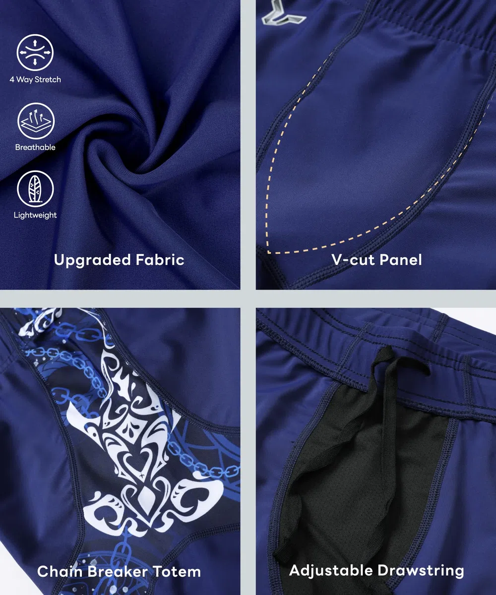 Huge Sports Jammer da Uomo Pantaloncini da Bagno Rash Guard Compression Active Shorts by Beast Layer