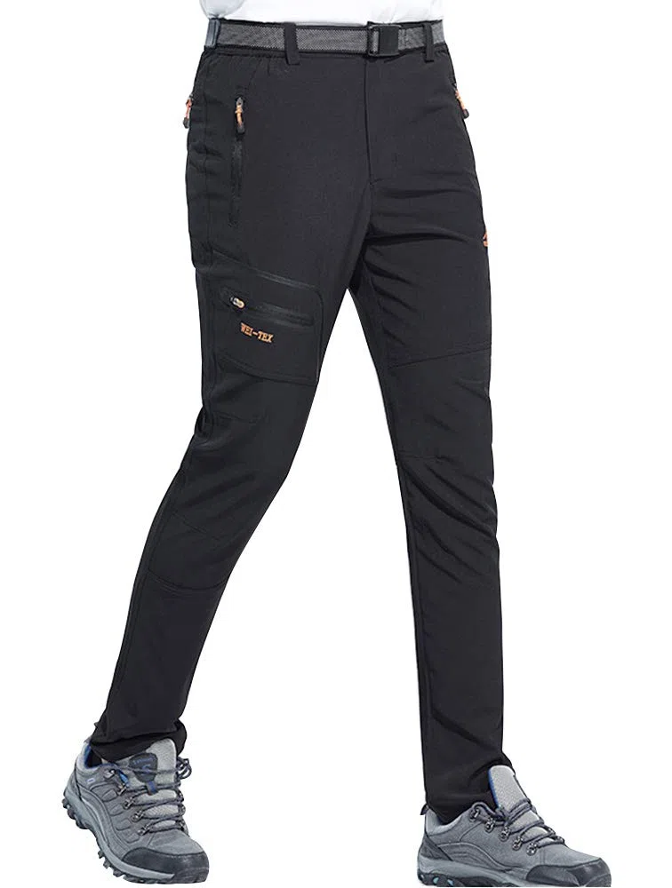 Pantaloni Trekking Uomo Softshell Pantaloni da Lavoro Estivi Impermeabili Pantaloni Montagna Escursionismo Leggero Traspirante Asciugatura Rapida All'aperto