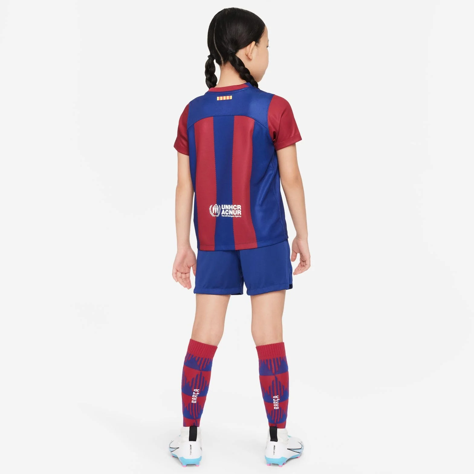 Barcelona FC DX2801-456 FCB LK NK DF Kit HM MiniKit Unisex - Bambino Deep Royal Blue/Noble Red/White L