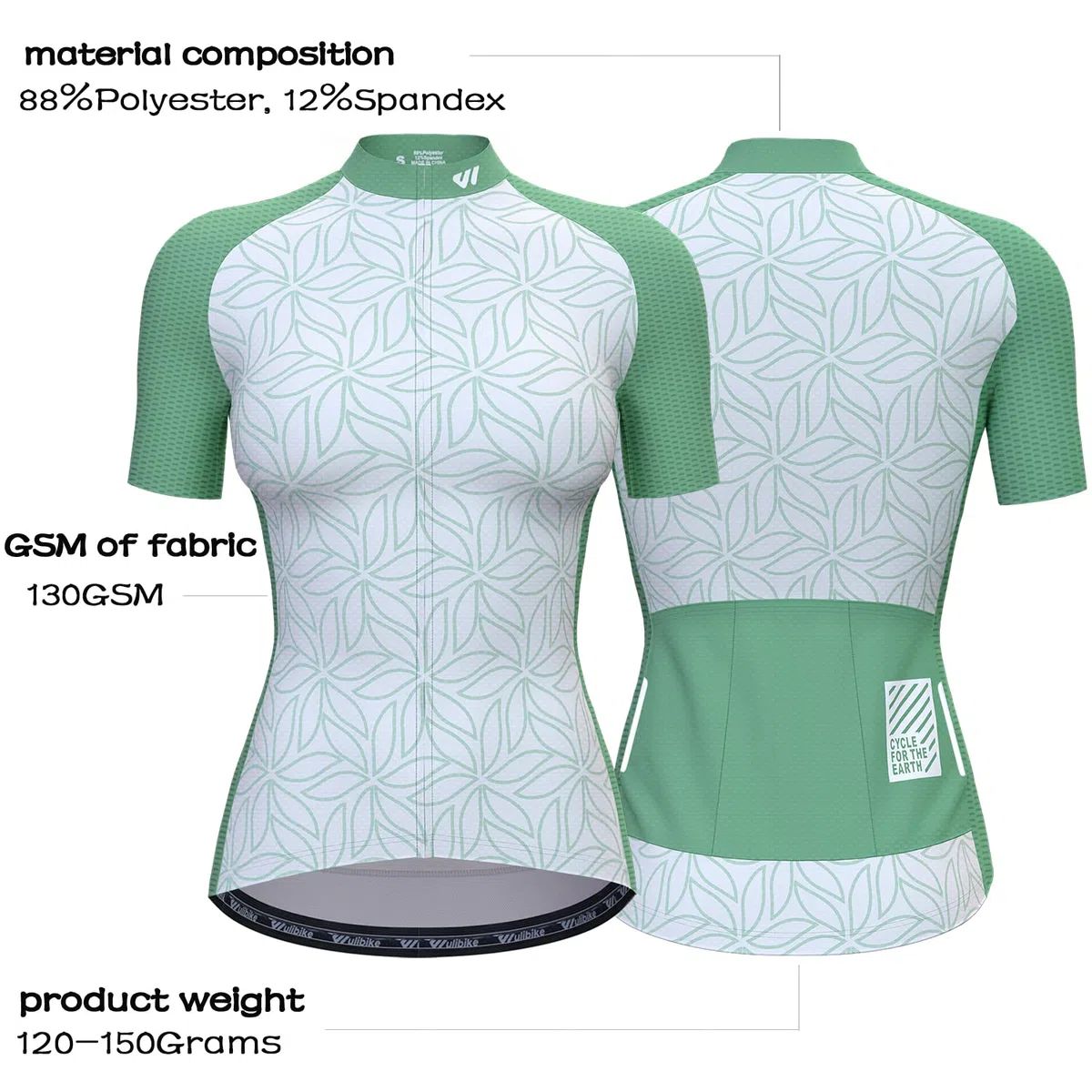 Lo.Gas - Maglia da ciclismo da donna, a maniche corte, traspirante, in rete, 3 tasche posteriori, UPF50+