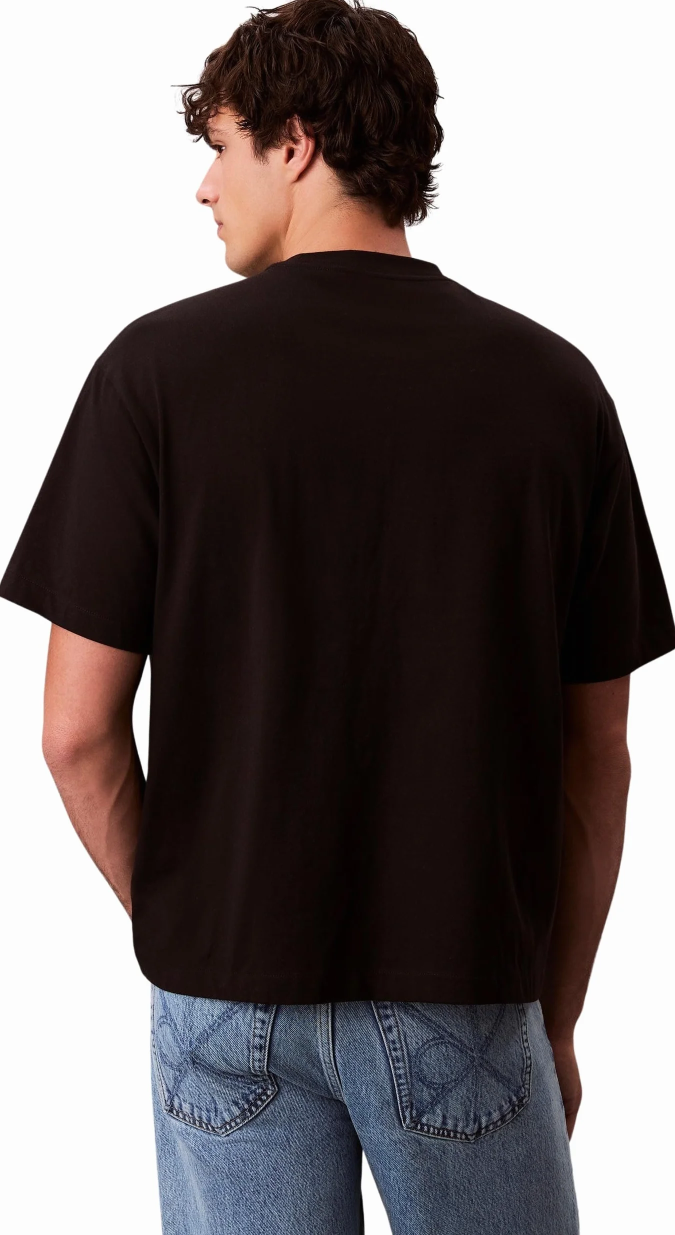 Calvin Klein SS Rlxd Standard Logo Crewnk Tee Magliette Uomo (Pacco da 1)