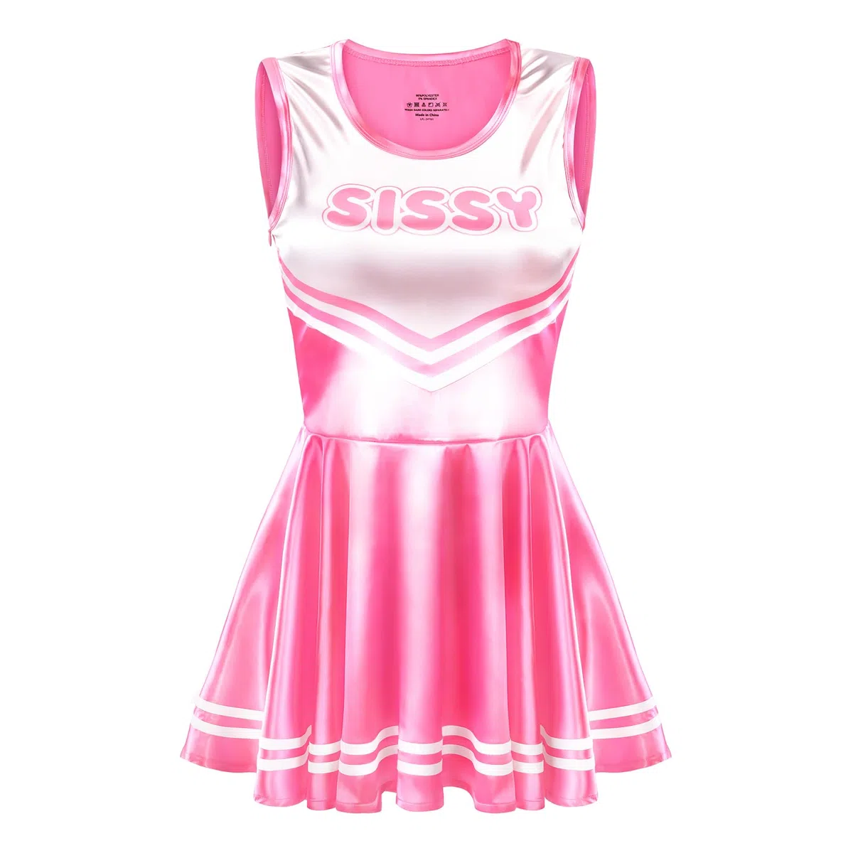 LittleForBig Minigonna aderente senza maniche in raso lucido unisex