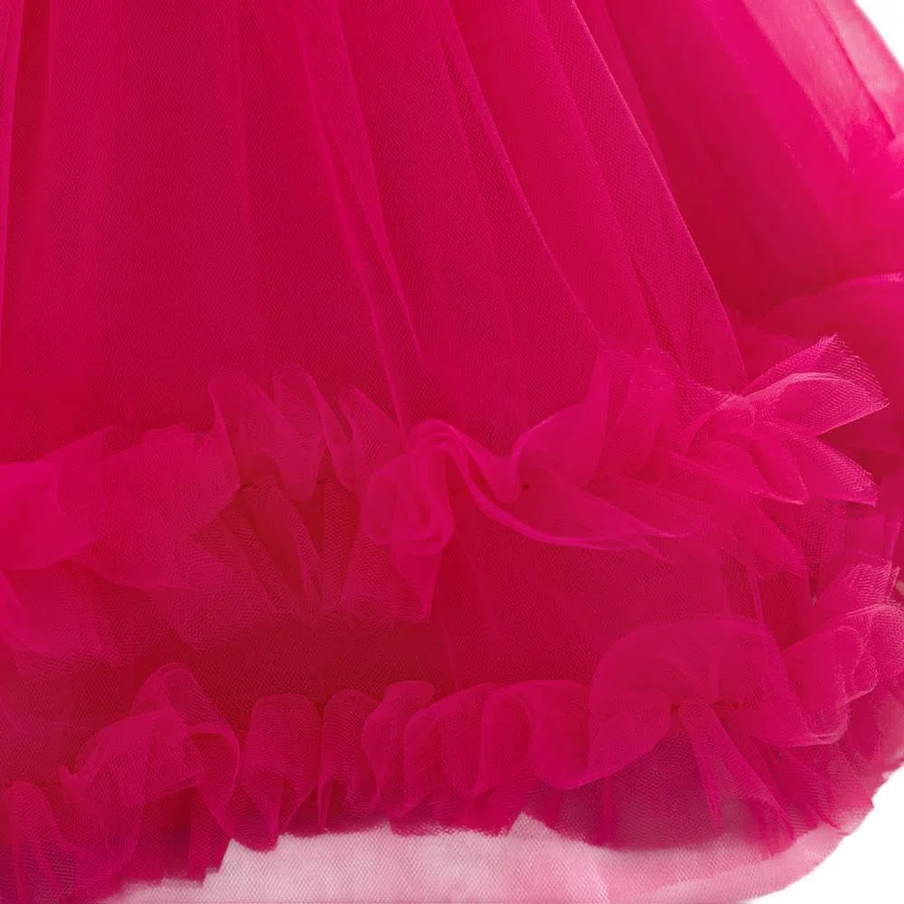 Lito Angels Vestito da Cerimonia Principessa in Tulle per Bimba con Fiocco e Cerchietto, Abito Elegante per Matrimonio Compleanno Festa Foto, 9 Mesi - 3 Anni