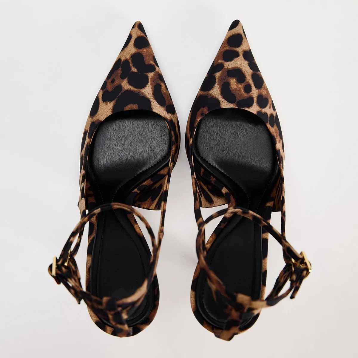Scarpe da Donna con Tacco a Spillo, Stile Leopardato, Stile retrò, a Punta, con Fibbia e Cinturino alla Caviglia, Sexy, da Sera, per Abiti da Sposa e da Festa