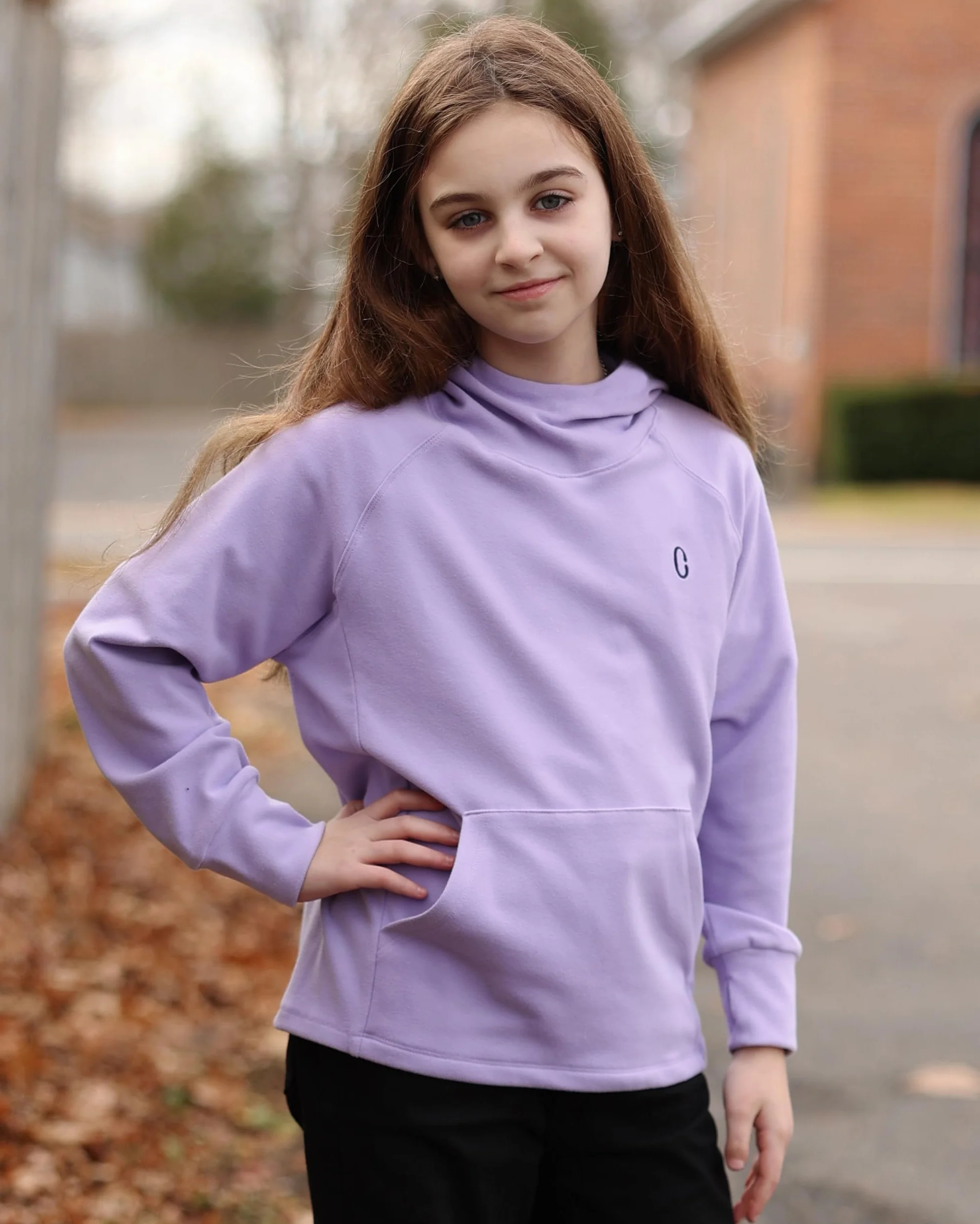 Rolanko Felpe con Cappuccio in Pile per Ragazze Maniche Lunghe Pullover con Cappuccio Leggero e Confortevole con Tasca, Abbigliamento Sportivo Caldo per Bambini