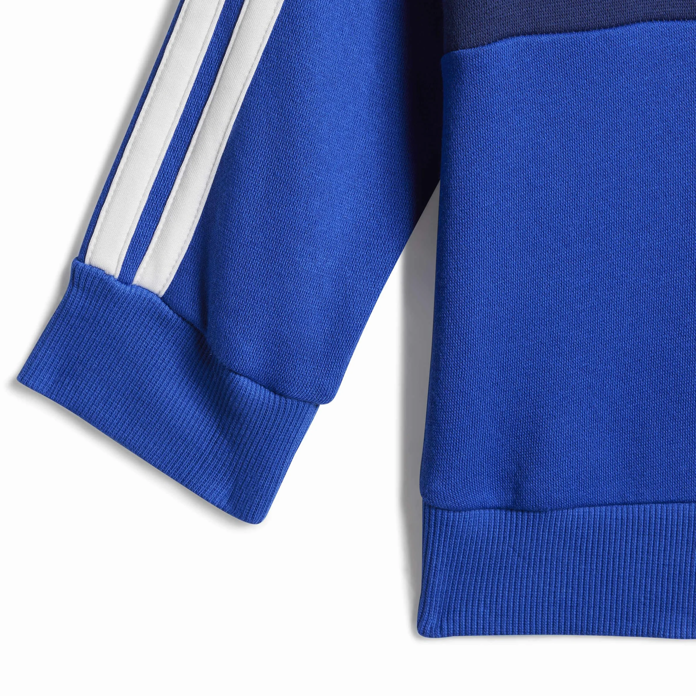adidas Unisex - Bimbi 0-24 SEASONAL ESSENTIALS TIBERIO 3 STRIPES FLEECE CREW SET