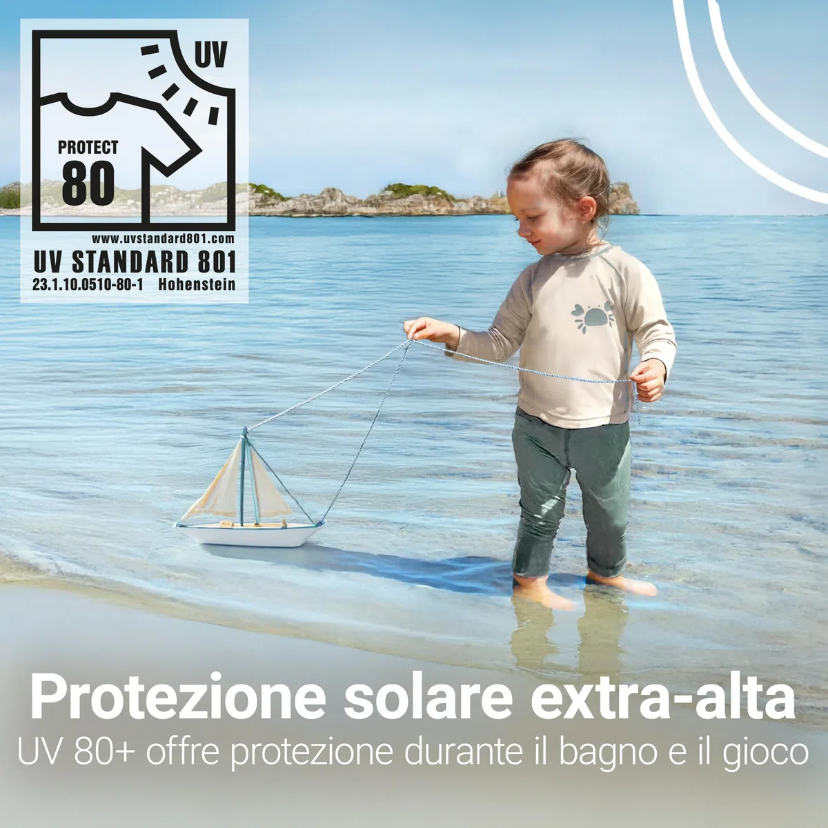 LaLoona Set Pantaloni Neonato e Maglia Mare con Protezione UV - Abbigliamento Neonato Costume Bagno con UPF 80+ - Asciugatura Rapida e Testato Oeko-Tex Standard 100